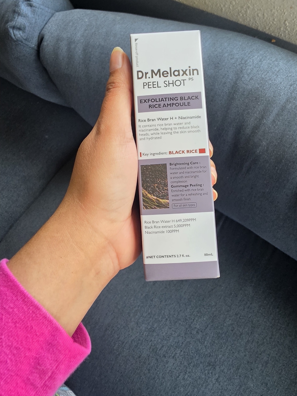 Dr. Melaxin Peel Shot Exfoliating Black Rice Ampoule